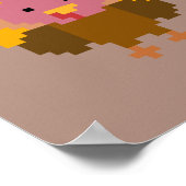 Kalkoen - Pixel Art Poster (Hoek)