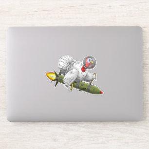 Kalkoen Raket's Ruimtereis Sticker