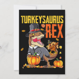 Kalkoen-saurus Rex Dab Kalkoen TRex Dinosaur Dankz Kaart