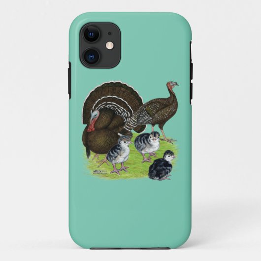 Kalkoen Standaard Brons Familie Case-Mate iPhone Case (Achterkant)