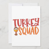 Kalkoen Team Overeenkomstige Outfit Kalkoen Thanks Kaart (Voorkant)