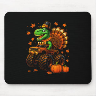 Kalkoen Trex Monster Truck Dinosaur Herfst Thanksg Muismat