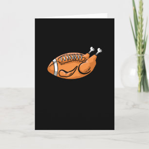 Kalkoen Voetbal Grappig Thanksgiving Diner Familie Kaart