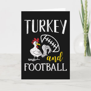 Kalkoen Voetbal Thanksgiving Familie Voetbal Fan Kaart