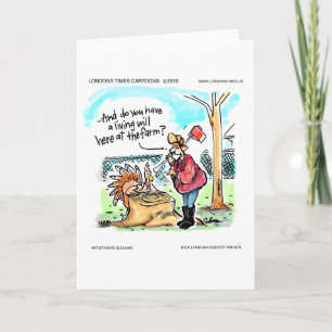 Kalkoen voor Dankdag Levenstestament Grappige Cade Feestdagen Kaart