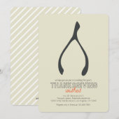 Kalkoen Wensbot Modern Thanksgiving Uitnodiging (Voorkant / Achterkant)