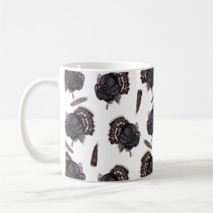 Kalkoenen en veren - Mok met witte koffie