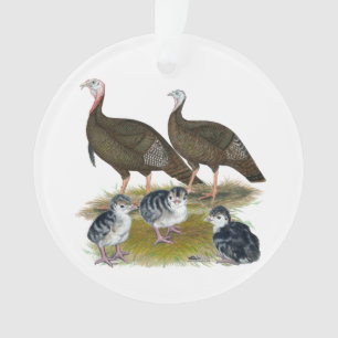 Kalkoenen oostelijke wilde familie ornament