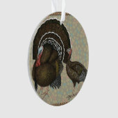 Kalkoenen Standaard Bronze Portret Ornament (voorkant)