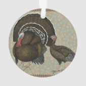 Kalkoenen Standaard Bronze Portret Ornament (achterkant)