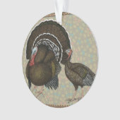 Kalkoenen Standaard Bronze Portret Ornament (voorkant)
