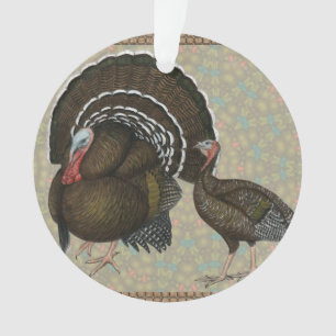 Kalkoenen Standaard Bronze Portret Ornament