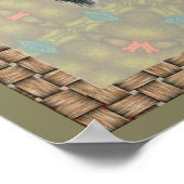 Kalkoenen Standaard Bronze Portret Poster (Hoek)