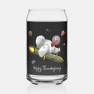 Kalkoenreis met raket voor Thanksgiving Blikvorm Glas