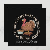 Kalkoensaus Bonen en Broodjes Casserole Kaart (Voorkant / Achterkant)