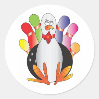 kalkoenschaal ronde sticker