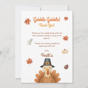 Kalkoentje Verjaardag Gobble Gobble Bedankkaart