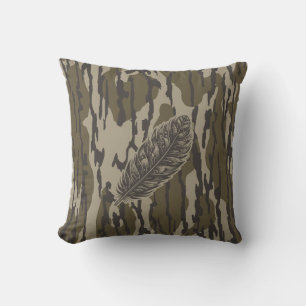 Kalkoenveer Onderlanden Camo Bos Kussen