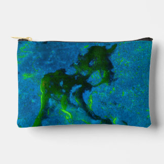 Kalksteen Abstract in Greens en Aqua Blues Bag Etui