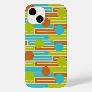 Kalksteen groen, kaneel bruin, rechthoeken van Tur Case-Mate iPhone 14 Hoesje