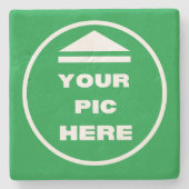 Kalksteen Onderzetter - Voeg uw Afbeelding (Voorkant)