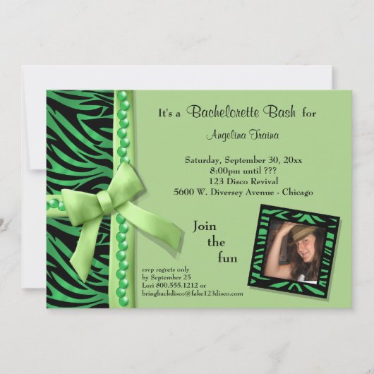 Kalksteenparels en zebrastripes kaart (Voorkant)