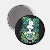 "Kallan" Aimant vert Lotus Water Angel (Recto/Verso)