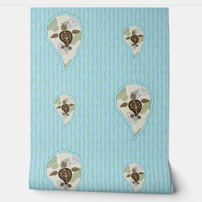 Kallie de Zee schildpad Behang (Afrollen)