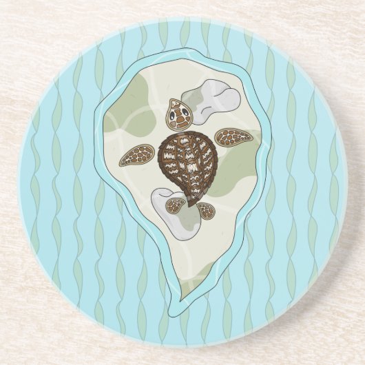 Kallie het Zee Schildpad Onderzetter (Voorkant)