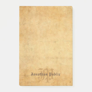 Kalligrafeerde Elegant Monogram Sjabloon  Post-it® Notes