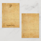 Kalligrafeerde Monogram  Nostalgie Sjabloon (Voorkant / Achterkant)