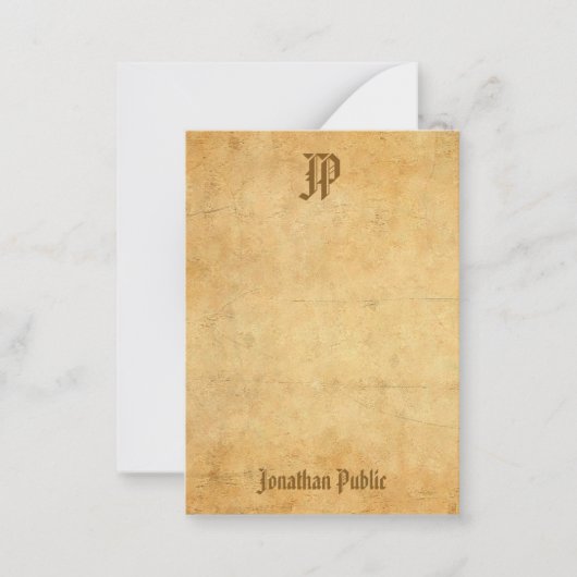 Kalligrafeerde Monogram  Nostalgie Sjabloon (Voorkant)