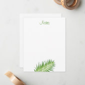 Kalligrafeerde Script Bloemen Sjabloon Palm Leaves (Voorkant / Achterkant in situ)