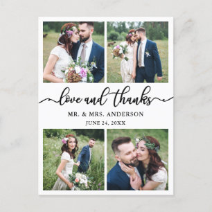 Kalligrafie 4 Foto Huwelijksfoto Bedankt Briefkaart