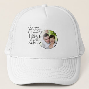 Kalligrafie Aangepaste Foto Verjaardag Voor Neef Trucker Pet