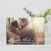 Kalligrafie aankondiging om datum te reserveren (Staand voorkant)