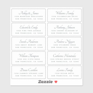 Kalligrafie adreslabels voor gasten BESTEL OP 6" o Sticker