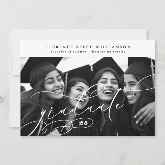 Kalligrafie Afstuderen 2 Foto College Afstuderen Aankondiging (Voorkant)