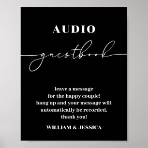 Kalligrafie Audio Gastenboek  Telefoon Gastenboek  Poster