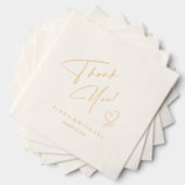 Kalligrafie Bedankt Hart V2 ID771 Folie Servetten (Insitu (Gestapeld))