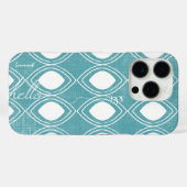 Kalligrafie Blauwgroen elke kleur gepersonaliseerd Case-Mate iPhone Case (Achterkant (horizontaal))