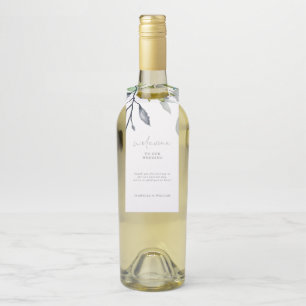 Kalligrafie Botanische bruiloft Welkom Flessenhanger