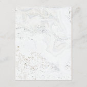 Kalligrafie Bruiloft Details Kaart | Goud (Achterkant)