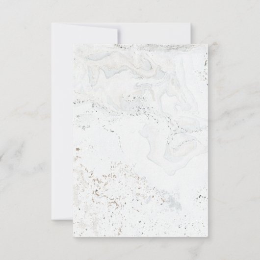 Kalligrafie Bruiloft Receptie Kaart | Goud (Achterkant)