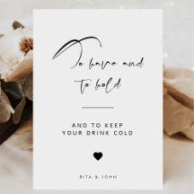Kalligrafie bruiloft te hebben en te houden Drink