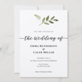 Kalligrafie Bruiloft uitnodiging (Voorkant)