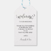 Kalligrafie Bruiloft Welkomstgeschenk Labels Cadeaulabel (Voorkant)