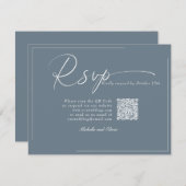 Kalligrafie Classic Modern Wedding QR Code RSVP (Voorkant / Achterkant)