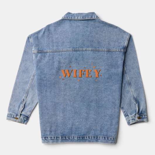 kalligrafie denim jacket (Achterkant)