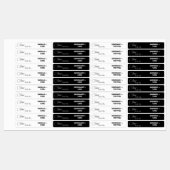 Kalligrafie Dunne Zwart & Wit Kaars Label (Vel)